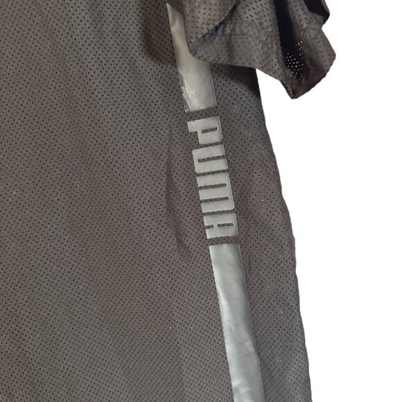 Puma Black Short Sleeve Netted Full Zip Lightweight Casual Jacket Men Sz S - Picture 10 of 11